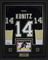 Chris Kunitz Signed Pittsburgh Penguins Framed 34x42 Home Reebok Vintage Jersey - AUCTION