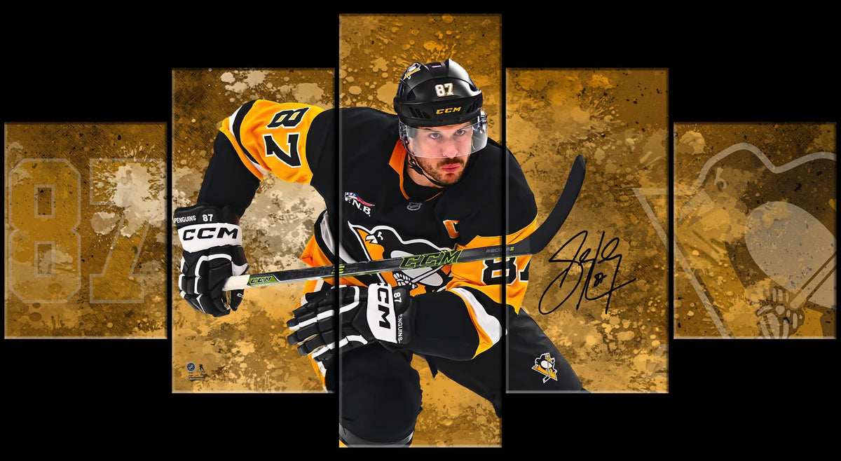 Sidney Crosby Pittsburgh Penguins Polyptych Canvas Wall Art - AUCTION