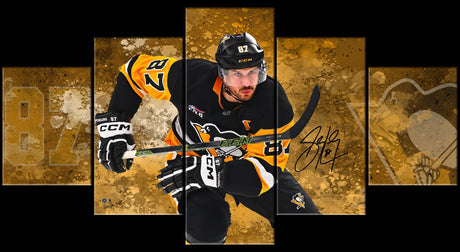 Sidney Crosby Pittsburgh Penguins Polyptych Canvas Wall Art - AUCTION