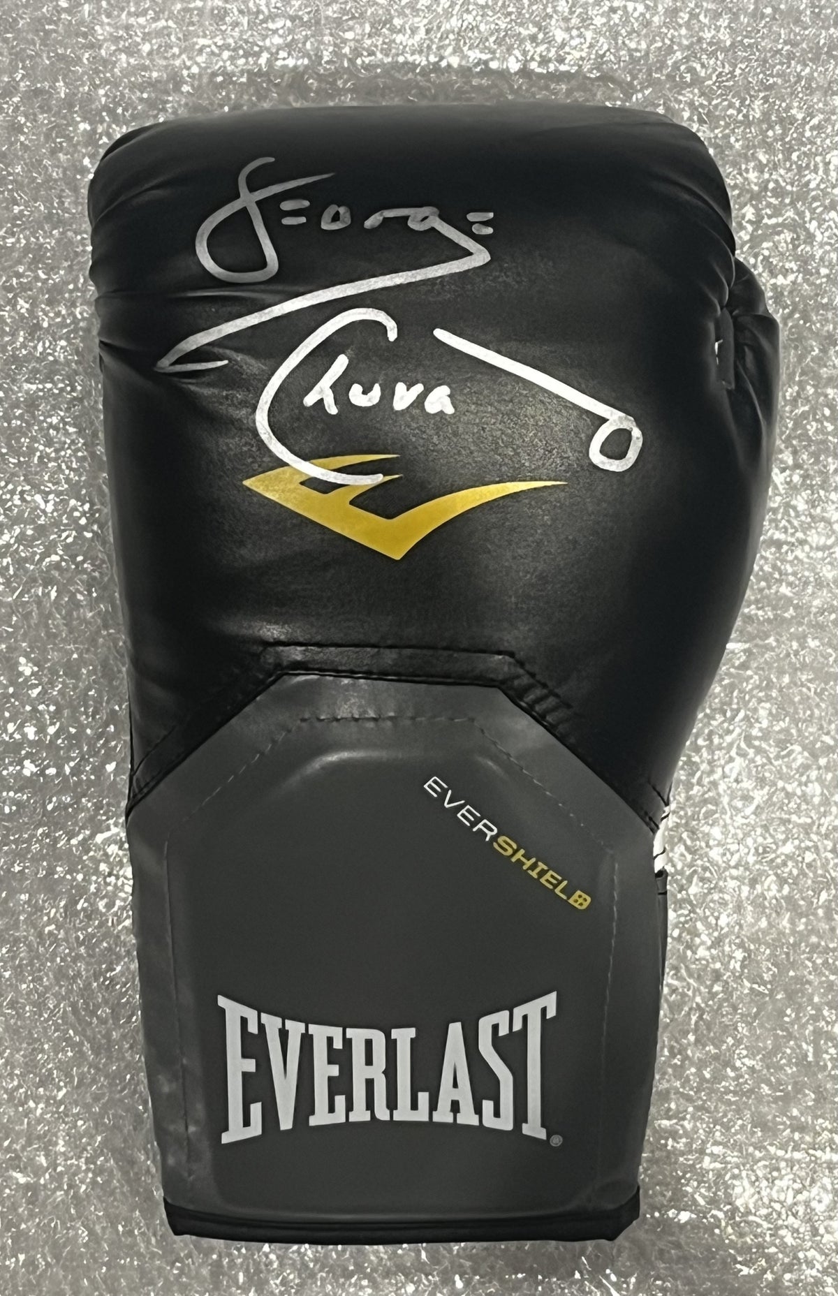 George Chuvalo Signed Black Everlast Boxing Glove - AUCTION