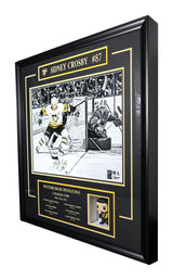 Sidney Crosby Signed Pittsburgh Penguins Framed 16x20 with Career Milestones and Funko Pop - AUCTION