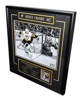 Sidney Crosby Signed Pittsburgh Penguins Framed 16x20 with Career Milestones and Funko Pop - AUCTION