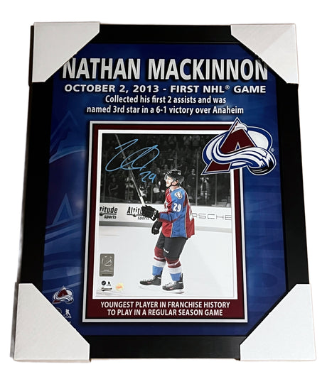 Nathan MacKinnon Autographed 8x10 Framed With Photoglass - AUCTION