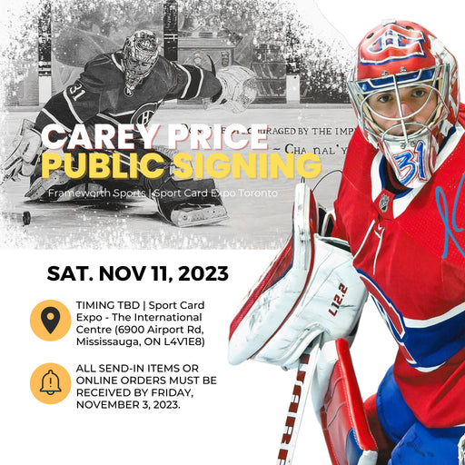 Carey Price-Send In - Frameworth Sports Canada 