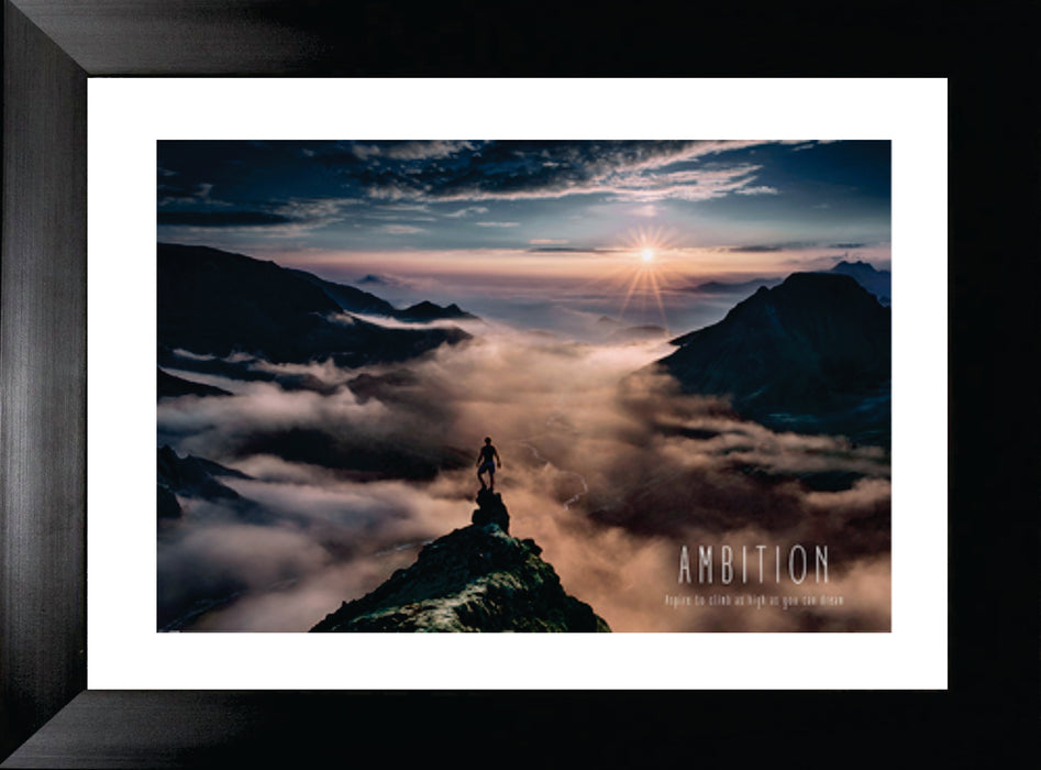 Ambition Sunrise Framed Print