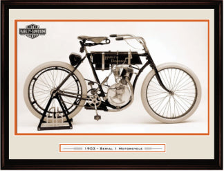 Harley Davidson Framed First Model Print - Frameworth Sports Canada 
