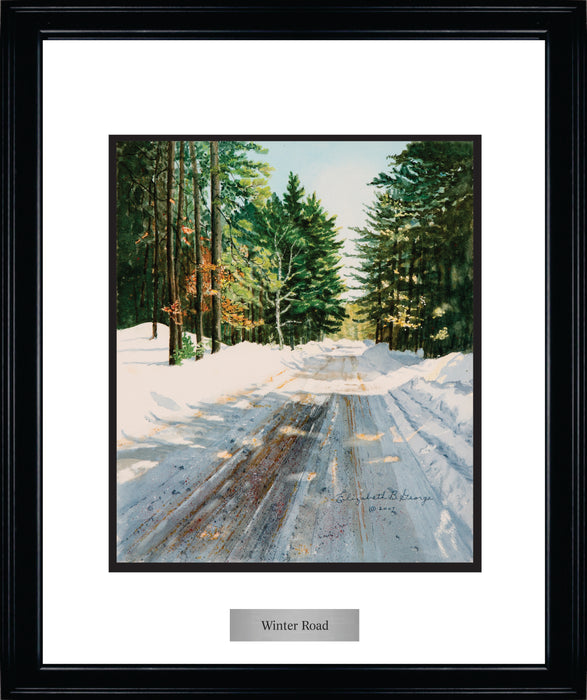 Winter Road by Betty George Framed