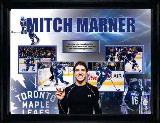 Mitch Marner 60 Point Seasons Framed Collage - Frameworth Sports Canada 