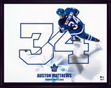 Auston Matthews Framed Numbers Collage - Frameworth Sports Canada 