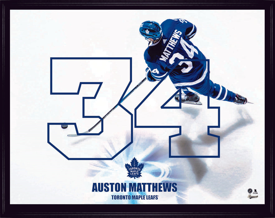 Auston Matthews Framed Numbers Collage - Frameworth Sports Canada 