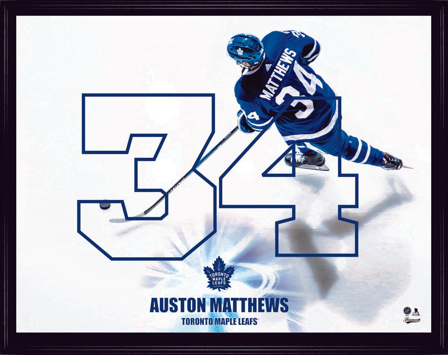 Auston Matthews Framed Numbers Collage