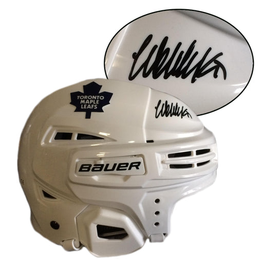 Wendel Clark Signed Toronto Maple Leafs White Bauer Helmet - Frameworth Sports Canada 