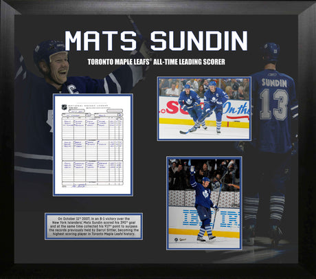 Mats Sundin Toronto Maple Leafs Framed All-Time Leading Scorer Collage - Frameworth Sports Canada 