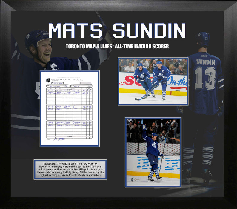 Mats Sundin Toronto Maple Leafs Framed All-Time Leading Scorer Collage