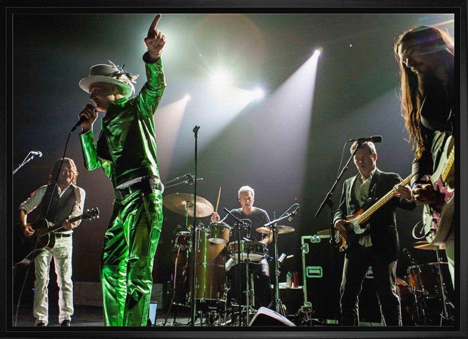 The Tragically Hip Framed 20x29 Band Photo with Gord in Green Canvas Final Production Edition /250