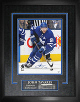 John Tavares Toronto Maple Leafs Signed Framed 16x20 Action Photo - Frameworth Sports Canada 