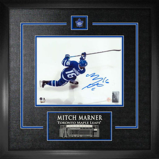 Mitch Marner Toronto Maple Leafs Signed Framed 8x10 Overhead Photo - Frameworth Sports Canada 