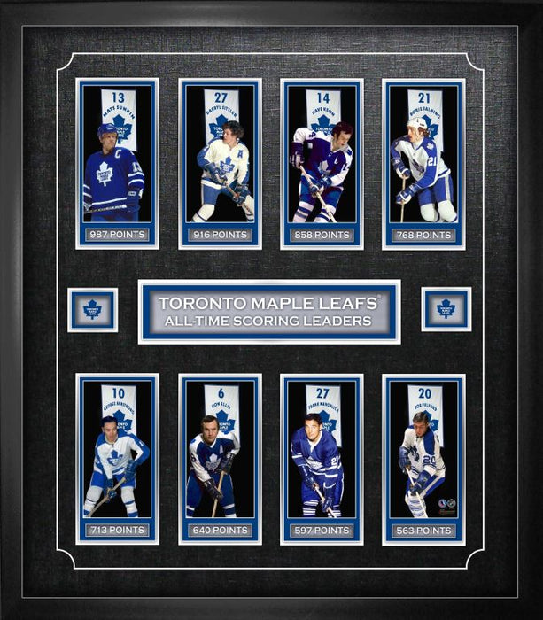 Toronto Maple Leafs Framed All-Time Scoring Leaders Player Banners