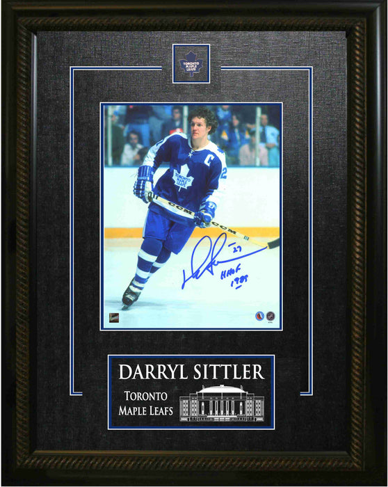 Darryl Sittler Toronto Maple Leafs Signed Framed 8x10 Skating Photo