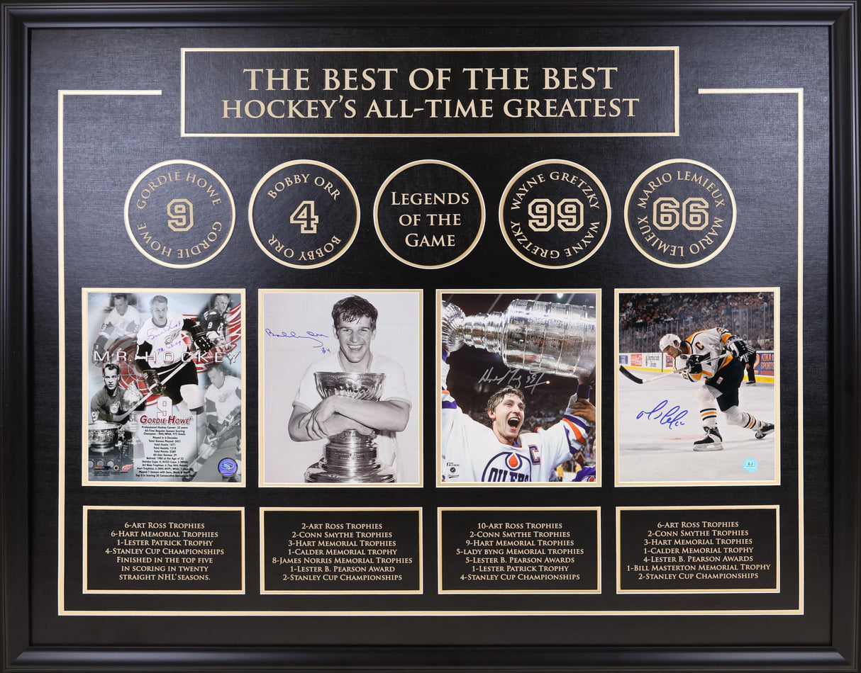 Best of The Best Signed Howe/Orr/Gretzky/Lemieux