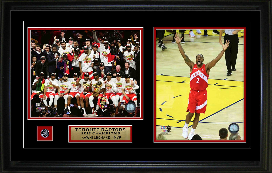 Toronto Raptors Framed Double 8x10 2019 World Champion Photos