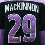 Nathan MacKinnon Signed Jersey Avalanche Black Hockey Fights Cancer Adidas - AUCTION