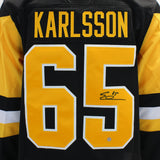 Erik Karlsson Signed Jersey Penguins Black Adidas - AUCTION