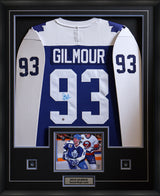 Doug Gilmour Signed Jersey Framed Toronto Maple Leafs Replica Blue Vintage Fanatics - AUCTION