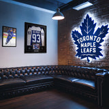 Doug Gilmour Signed Jersey Framed Toronto Maple Leafs Replica Blue Vintage Fanatics - AUCTION