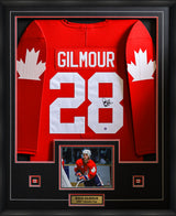 Doug Gilmour Signed Jersey Framed Canada Cup 87 Replica Red - AUCTION