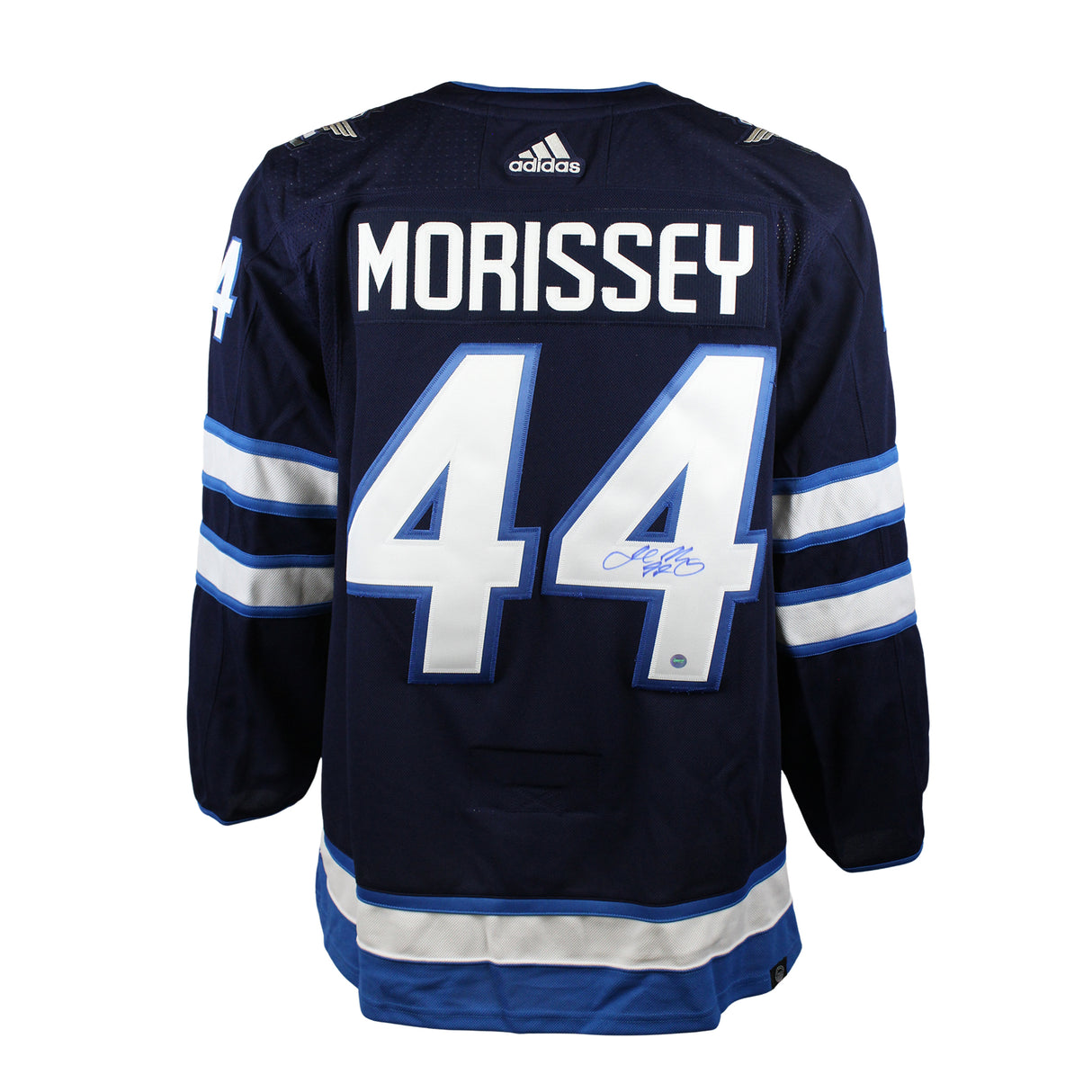 Josh Morrissey Signed Jersey Winnipeg Jets Blue Adidas - AUCTION