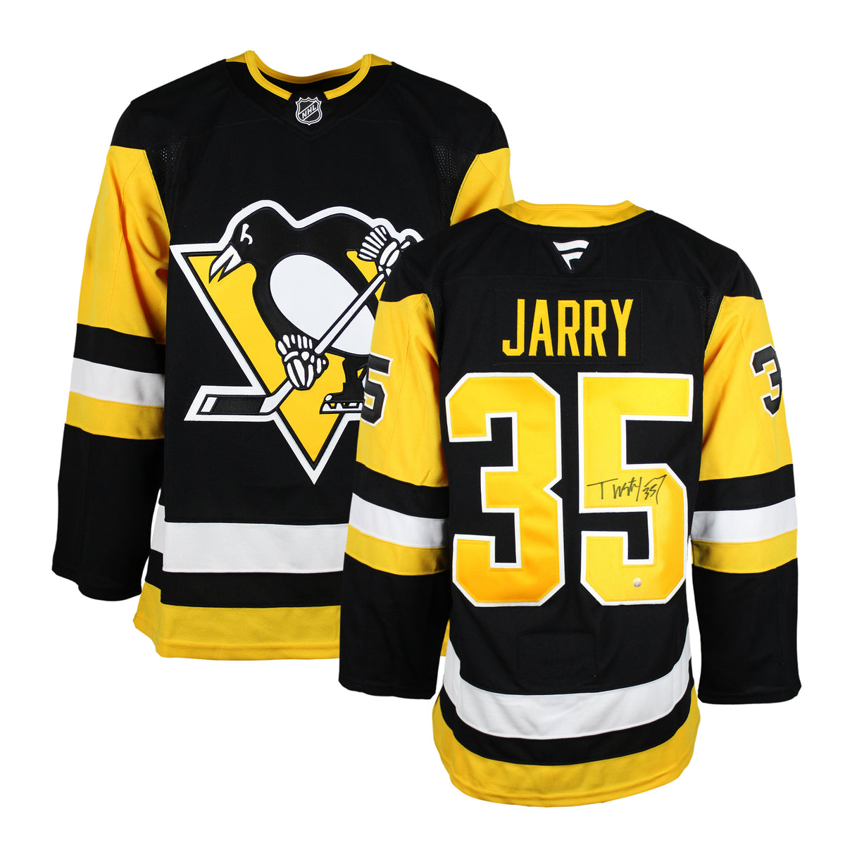 Tristan Jarry Signed Jersey Penguins Black Fanatics Premium - AUCTION