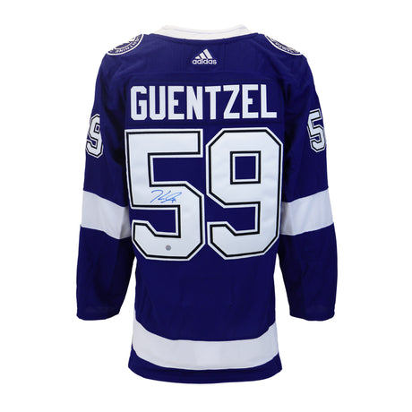 Jake Guentzel Signed Jersey Tampa Bay Lightning Blue Adidas - AUCTION