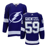 Jake Guentzel Signed Jersey Tampa Bay Lightning Blue Adidas - AUCTION