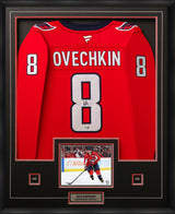 Alex Ovechkin Signed Framed 34x42 Washington Capitals Home Fanatics Premium Jersey - AUCTION