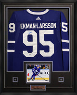Oliver Ekman-Larsson Signed Jersey Framed Toronto Maple Leafs Blue Adidas - AUCTION