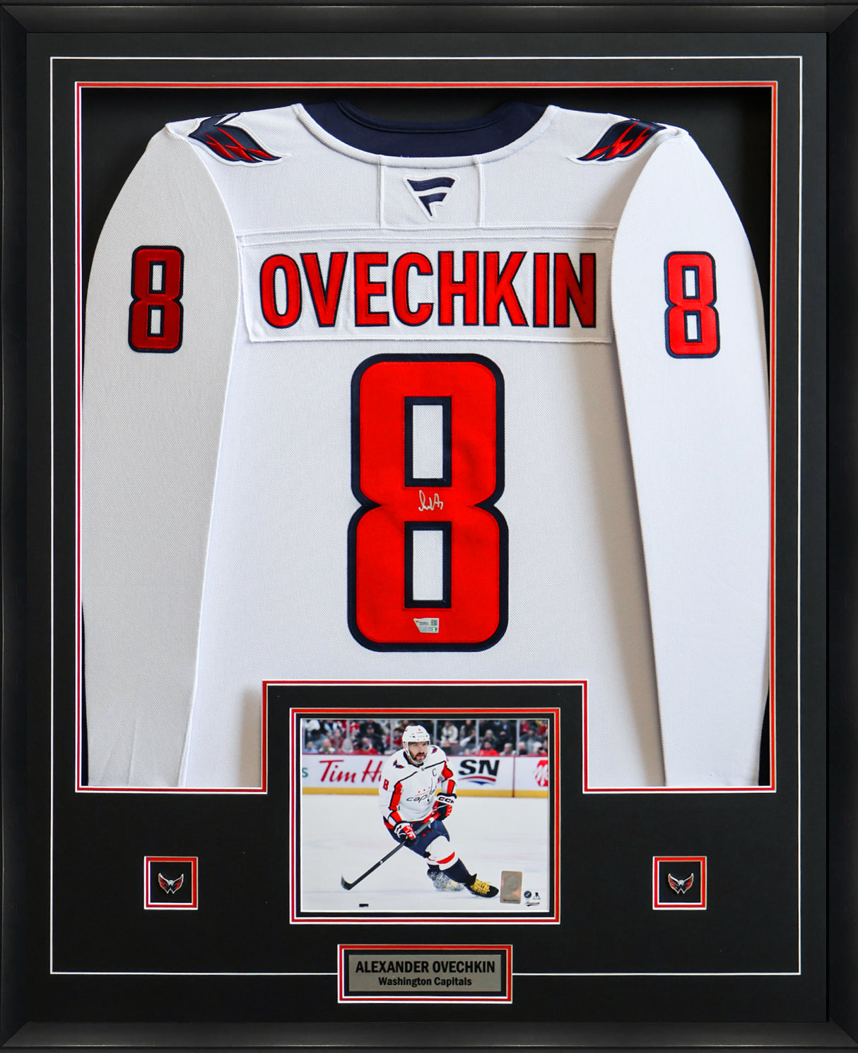 Alexander Ovechkin Signed Jersey Framed Washington Capitals White Fanatics Premium - AUCTION