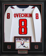 Alexander Ovechkin Signed Jersey Framed Washington Capitals White Fanatics Premium - AUCTION