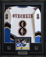 Alexander Ovechkin Signed Jersey Framed Washington Capitals 2005 White Screaming Eagle Mitchell & Ness Replica Jersey Framed - AUCTION