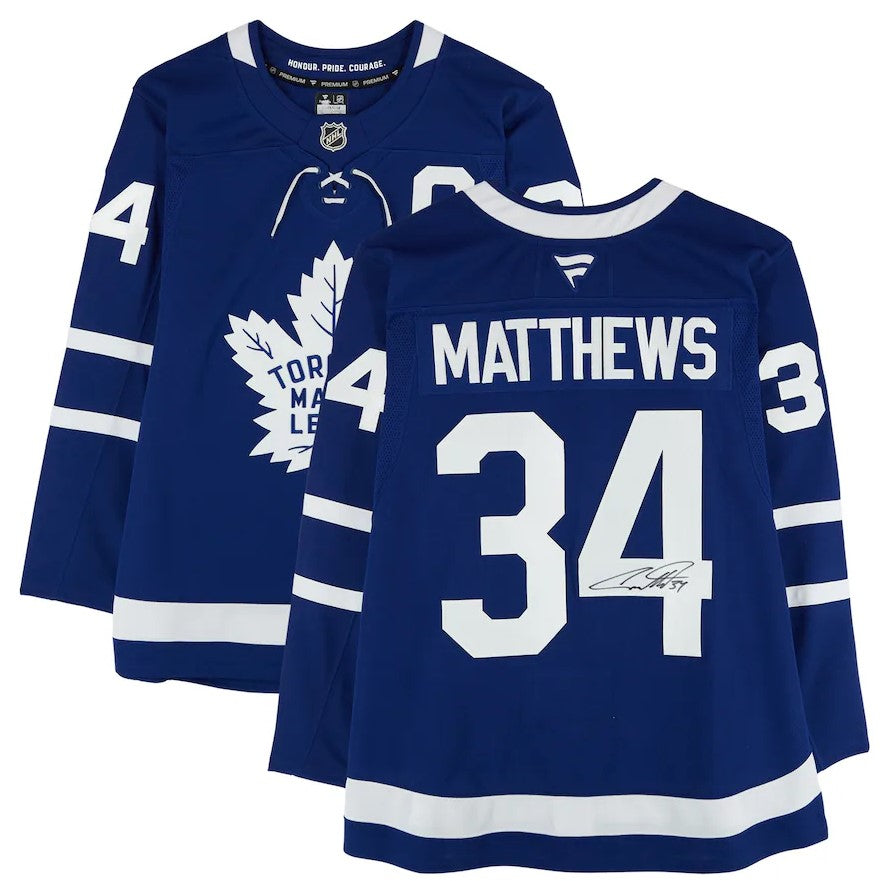 Auston Matthews Signed Jersey Toronto Maple Leafs Blue Fanatics Premium