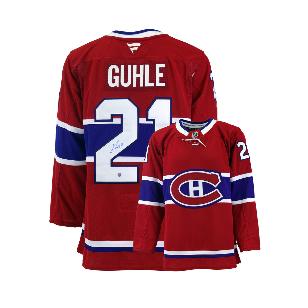 Kaiden Guhle Signed Jersey Montreal Canadiens Red Fanatics Premium