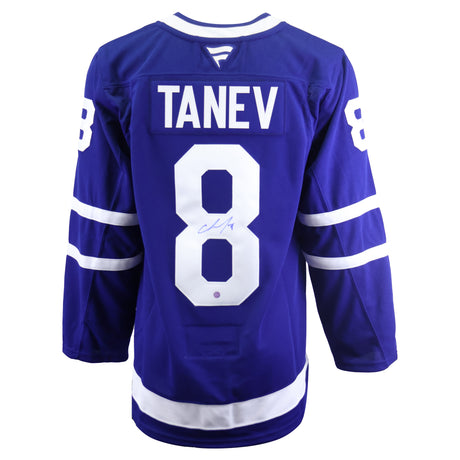 Chris Tanev Signed Jersey Toronto Maple Leafs Blue Fanatics Premium - AUCTION
