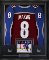 Cale Makar Signed Framed 34x42 Colorado Avalanche Home Fanatics Breakaway Jersey - AUCTION