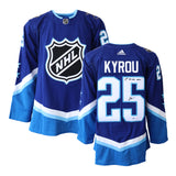 Jordan Kyrou Signed 2022 NHL All-Star Blue Adidas Authentic Jersey with "1st NHL All-Star Game" Inscribed LE/50