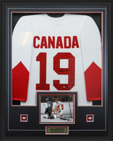 Paul Henderson Signed Framed Team Canada 1972 Summit Series White Replica Jersey