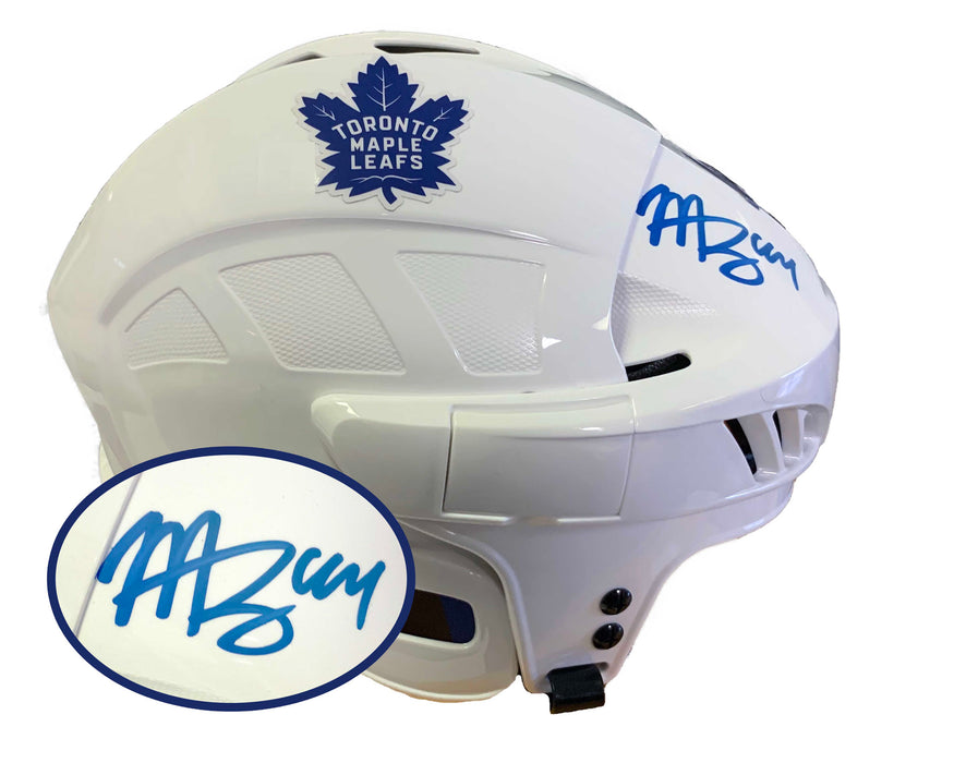 Morgan Rielly Signed Toronto Maple Leafs White CCM Helmet - Frameworth Sports Canada 