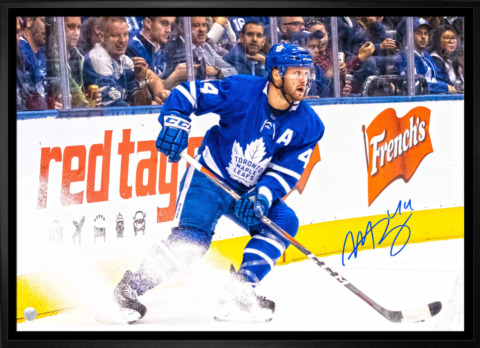 Morgan Rielly Toronto Maple Leafs Signed Framed 20x29 Ice Spray Canvas