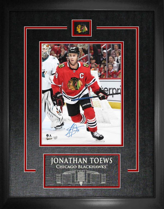 Jonathan Toews Chicago Blackhawks Signed Framed 8x10 Action Photo