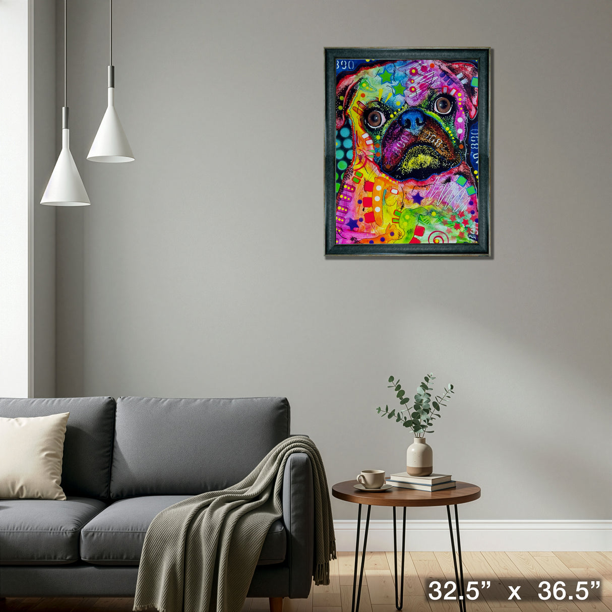A Pug Framed By Dean Russo – Detail – Frameworth