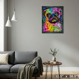 A Pug Framed By Dean Russo – Detail – Frameworth